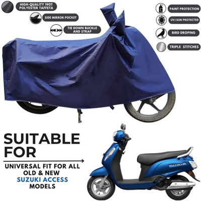 MADAFIYA Two Wheeler Cover for Suzuki(Access 125, Blue)