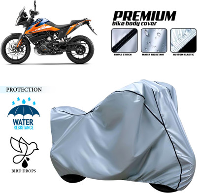 PAGORA Waterproof Two Wheeler Cover for KTM(390 Adventure BS6, Silver)