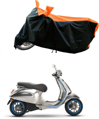 DeepShakshi AUTOMOTIVE Waterproof Two Wheeler Cover for Vespa(Piaggio Elettrica BS6, Orange)