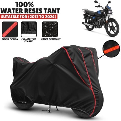 Mwiss Waterproof Two Wheeler Cover for Hero(Splendor Pro Classic, Black, Red)