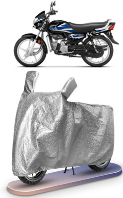 BigFly Waterproof Two Wheeler Cover for Universal For Bike(MotoCorp HF Deluxe, Silver)