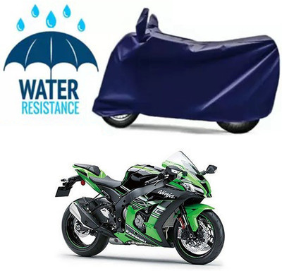 Furious3D Two Wheeler Cover for Kawasaki(Ninja ZX 10R, Blue)