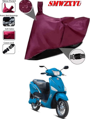 smwzxyu Waterproof Two Wheeler Cover for Hero(Electric Optima, Maroon)