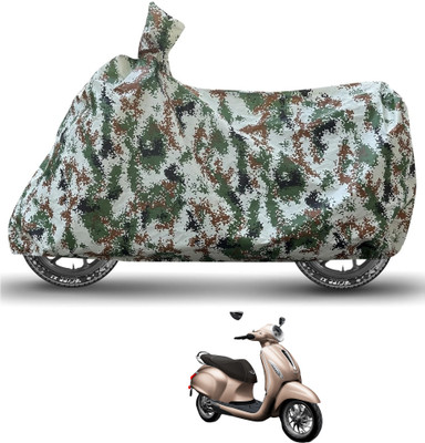 Caronix Waterproof Two Wheeler Cover for Bajaj(Chetak, Green)
