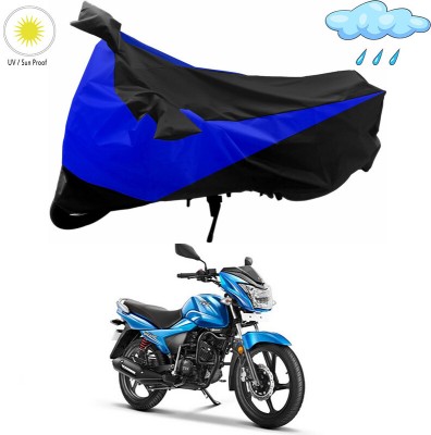 Genipap Two Wheeler Cover for TVS(Victor, Black, Blue)