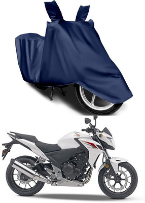 Mdstar Waterproof Two Wheeler Cover for Honda(CB500F, Blue)