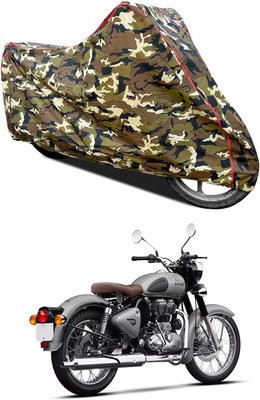 GOSHIV-car and bike accessories Waterproof Two Wheeler Cover for Royal Enfield(Classic Gunmetal, Yellow)