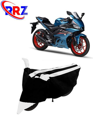RRZ Waterproof Two Wheeler Cover for Yamaha(YZF R25, Black, White)