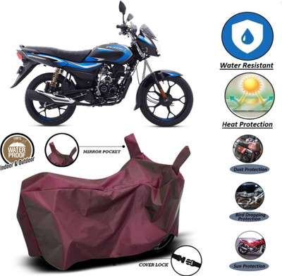DeepShakshi AUTOMOTIVE Two Wheeler Cover for Bajaj(Platina 110 H-Gear, Maroon)