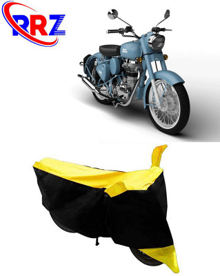 RRZ Waterproof Two Wheeler Cover for Royal Enfield(Squadron Blue, Black, Yellow)