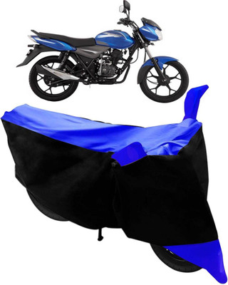 Mdstar Waterproof Two Wheeler Cover for Bajaj(Discover, Black, Blue)
