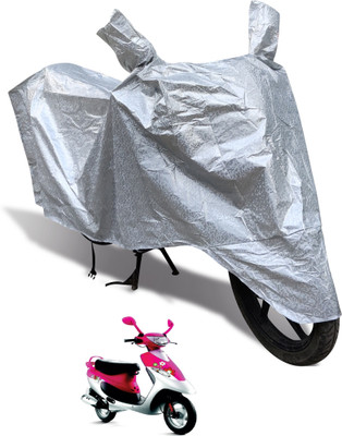 Euro Care Waterproof Two Wheeler Cover for TVS(Scooty Pep Plus, Silver)