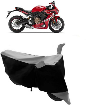 ABORDABLE Two Wheeler Cover for Honda(CBR650R, Black, Grey)