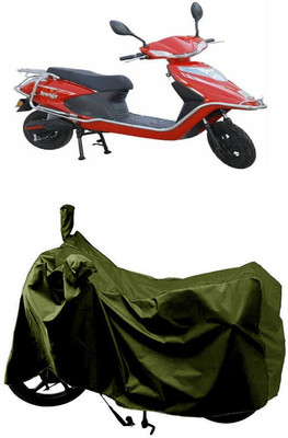 SUGASHRI Waterproof Two Wheeler Cover for Tunwal(Sport 63 48V, Green)