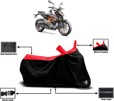 Amexride Two Wheeler Cover for KTM(250 Duke BS6, Red)
