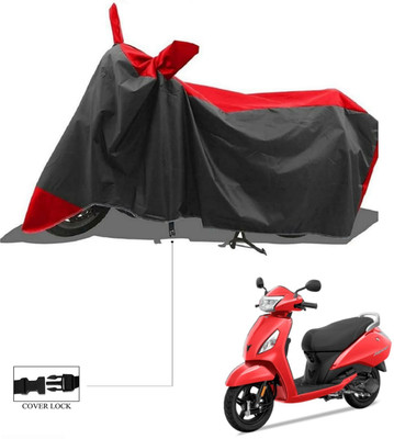 DeepShakshi AUTOMOTIVE Waterproof Two Wheeler Cover for TVS(Jupiter, Red, Black)