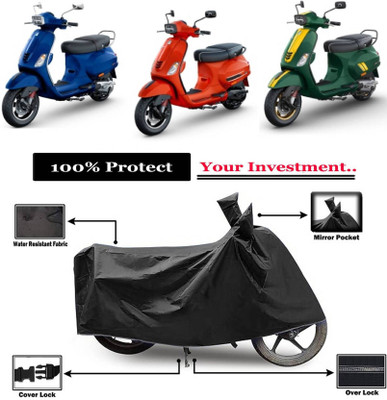 KEDIT Two Wheeler Cover for Vespa(Vespa SXL, Black)