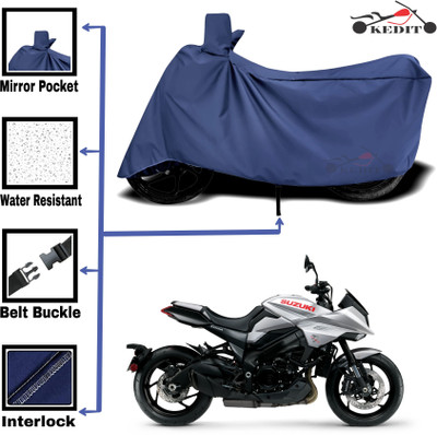 KEDIT Two Wheeler Cover for Suzuki(Katana, Blue)