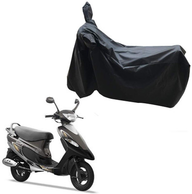 KEDIT Two Wheeler Cover for TVS(Scooty Pep Plus, Black)
