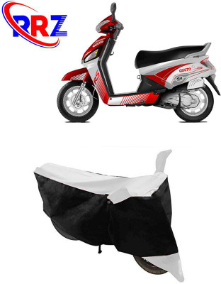 RRZ Waterproof Two Wheeler Cover for Mahindra(Gusto 125, Black, White)