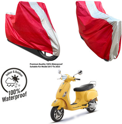 AUTOCAD Waterproof Two Wheeler Cover for Bajaj(Pulsar 220F, Silver, Red)