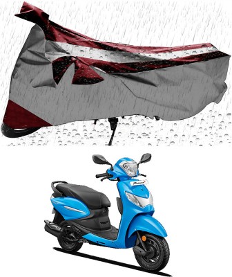 Ascension Two Wheeler Cover for Hero(Pleasure+ 110, Silver, Maroon)