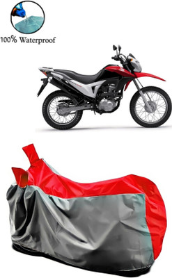 rakku Two Wheeler Cover for Honda(NXR 160, Grey, Red)