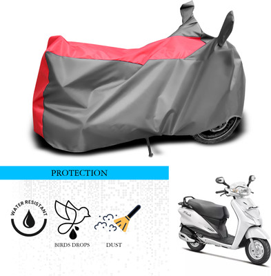 SnehaSales Waterproof Two Wheeler Cover for Hero(Duet LX 110CC, Grey, Red)
