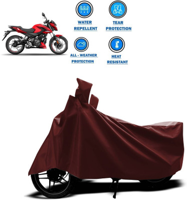 KEDIT Two Wheeler Cover for Bajaj(Pulsar NS-160, Maroon)