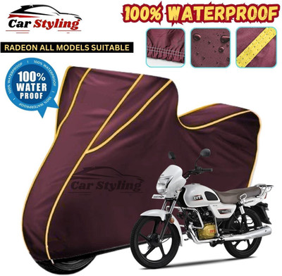 Car Styling Waterproof Two Wheeler Cover for TVS(Radeon, Maroon, Yellow)