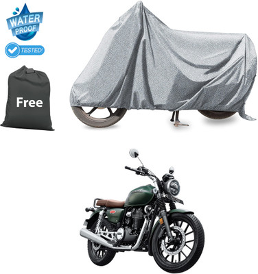PAGORA Waterproof Two Wheeler Cover for Honda(Hness CB350, Silver)