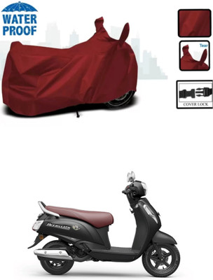 Mdstar Waterproof Two Wheeler Cover for Hero(Flow, Black)