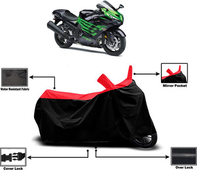 Amexride Two Wheeler Cover for Kawasaki(Ninja ZX 14R BS6, Red)