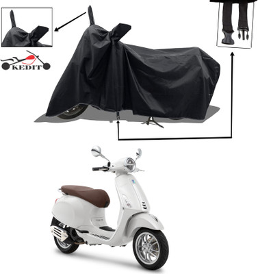 KEDIT Two Wheeler Cover for Vespa(GTS Super 125, Black)