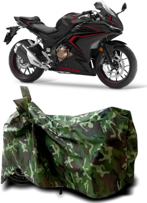 Autofly Waterproof Two Wheeler Cover for Honda(CBR500R, Multicolor)