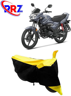 RRZ Waterproof Two Wheeler Cover for Honda(CB Shine, Black, Yellow)