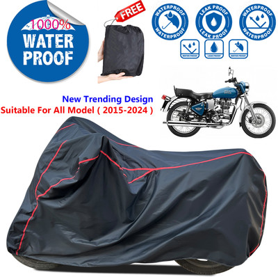 AutoGalaxy Waterproof Two Wheeler Cover for Royal Enfield(Electra, Black)