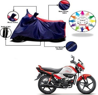 DeepShakshi AUTOMOTIVE Waterproof Two Wheeler Cover for Hero(Splendor I Smart, Blue, Red)