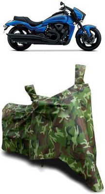ATBROTHERS Waterproof Two Wheeler Cover for Suzuki(Intruder M800, Multicolor, Green)