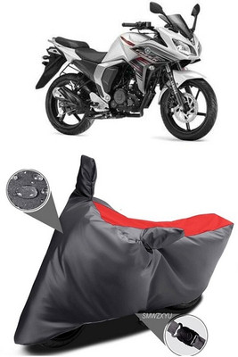 smwzxyu Waterproof Two Wheeler Cover for Yamaha(Fazer, Black, Red)