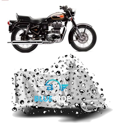 BLUERIDE Two Wheeler Cover for Royal Enfield(Bullet 500, Silver)