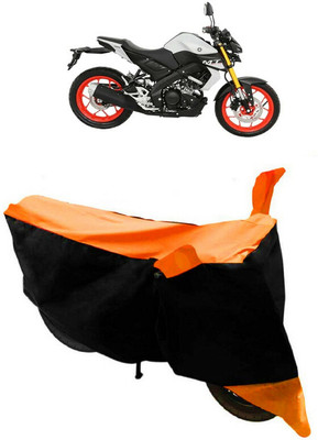 HEMSKAR Two Wheeler Cover for Yamaha(MT 15 New, Black, Orange)