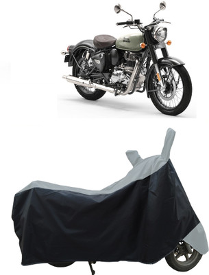 Coxtor Waterproof Two Wheeler Cover for Royal Enfield(Classic 350, Grey)