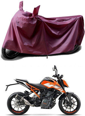 THE REAL ARV Waterproof Two Wheeler Cover for KTM(250 Duke BS6, Maroon)