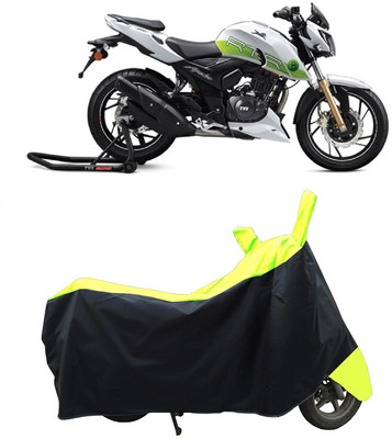 Coxtor Waterproof Two Wheeler Cover for TVS(Apache RTR 200 Fi E100, Yellow)