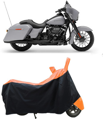Coxtor Waterproof Two Wheeler Cover for Harley Davidson(Street Glide Special, Orange)
