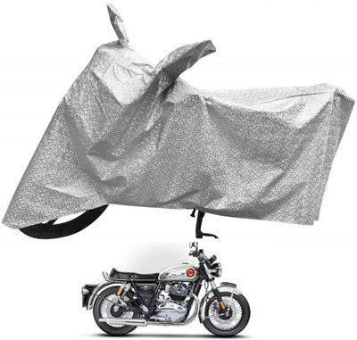 MOCKHE Waterproof Two Wheeler Cover for Royal Enfield(Interceptor 650, Silver)