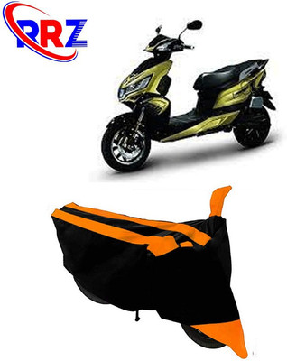 RRZ Waterproof Two Wheeler Cover for Okinawa(i-Praise, Black, Orange)