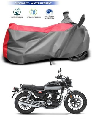 Genipap Two Wheeler Cover for Honda(Hness CB350, Red, Grey)