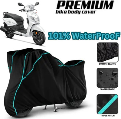 Shiv Kanha Waterproof Two Wheeler Cover for Hero(Pleasure, Black)